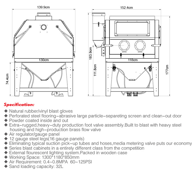 Sandblast Cabinet DJ-Sbc1200