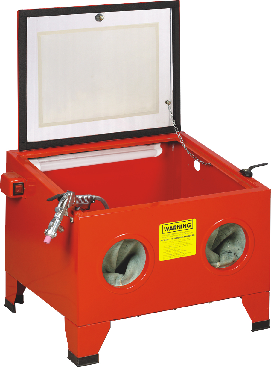 Proper sandblast cabinet layout and operator ergonomics